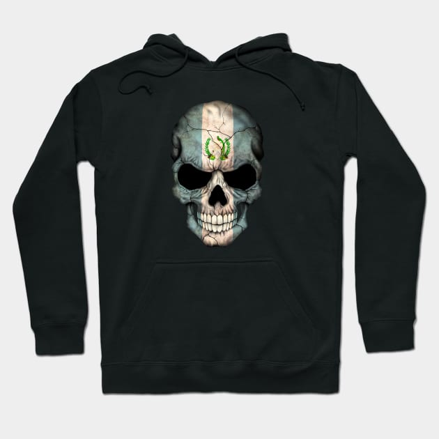 Guatemalan Flag Skull Hoodie by jeffbartels